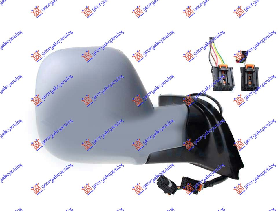 RETROVIZOR ELEKTRICNI SA GREJACEM PM (SENZOR) (5+2 PIN) (A KVALITET) (KONVEKSNO  - DESNO