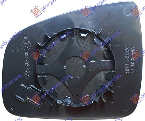 STAKLO RETROVIZORA (KONVEKSNO) - DESNO