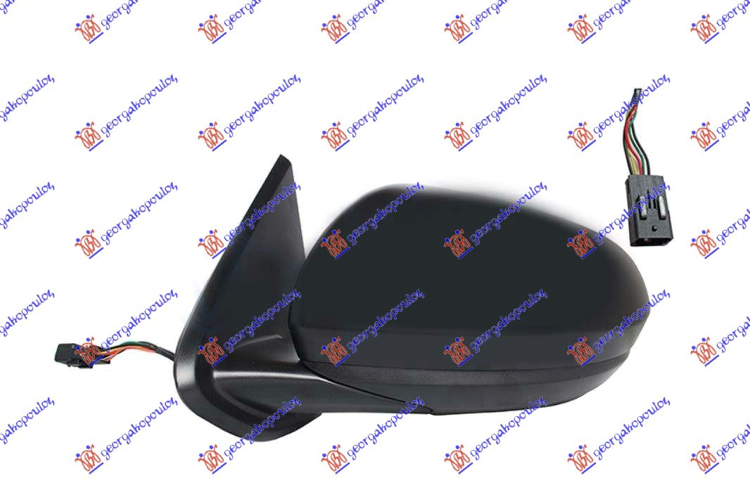 RETROVIZOR ELEKTRICNI SA GREJACEM (5 PIN) (A KVALITET) (KONVEKSNO STAKLO) - LEVO