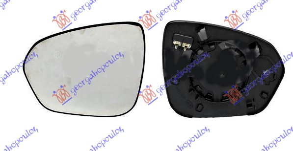 STAKLO RETROVIZORA SA GREJACEM - LEVO