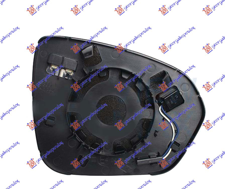 STAKLO RETROVIZORA SA GREJACEM (MRTAV UGAO) (KONVEKSNO) - LEVO