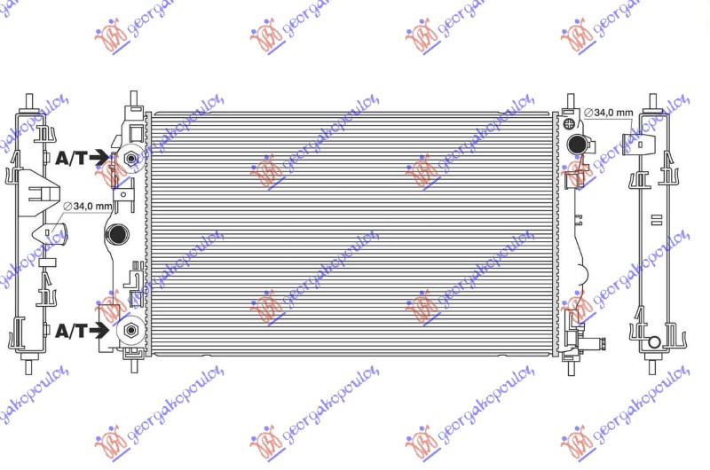 HLADNJKA MOTORA 2.0 DIZEL (AUTO) (+/-AC) (680x415) (NRF)