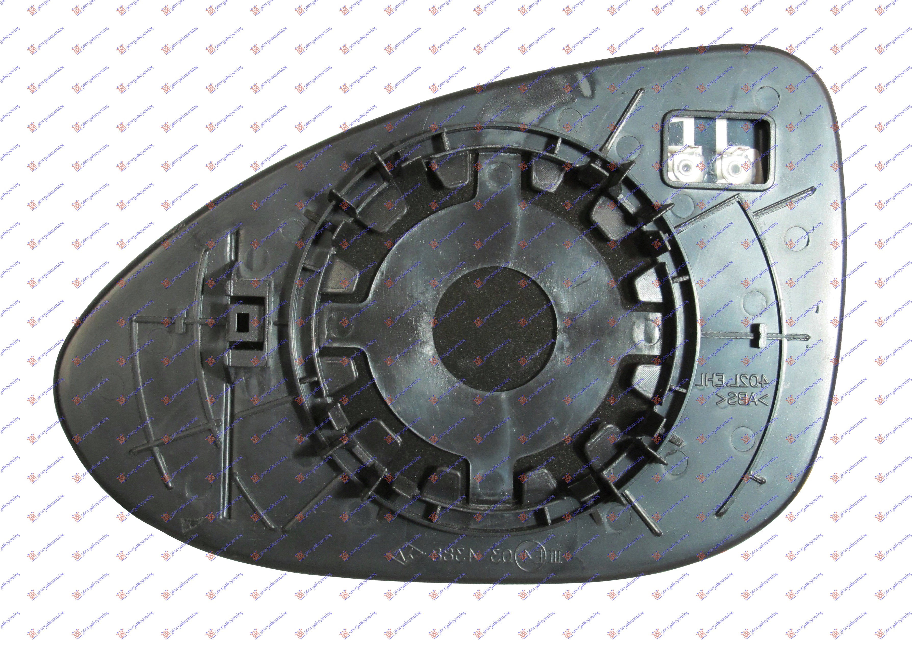 STAKLO RETROVIZORA SA GREJACEM (KONVEKSNO) - DESNO