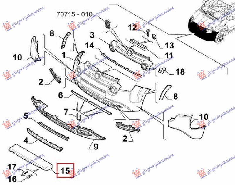 ZASTITA MOTORA ISPOD BRANIKA PLASTICNA (O)