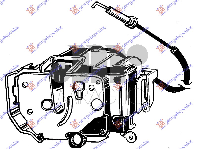 BRAVA PREDNJIH VRATA (CENTRALNO ZAKLJUCAVANJE) (4 PIN) - DESNO