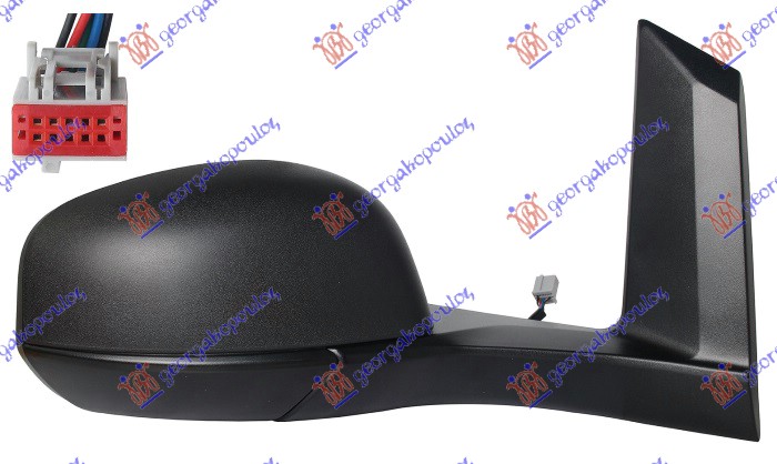 RETROVIZOR ELEKTRICNI SA GREJACEM (5 PIN) (A KVALITET) (ASFERICNO STAKLO) - DESNO