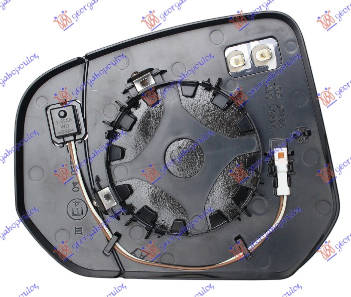 STAKLO RETROVIZORA SA GREJACEM (MRTAV UGAO) (ASFERICNO) - DESNO