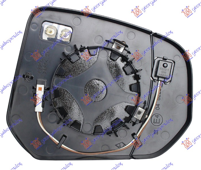 STAKLO RETROVIZORA SA GREJACEM (MRTAV UGAO) (ASFERICNO) - LEVO