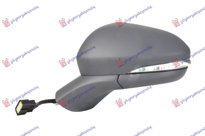 RETROVIZOR ELEKTRICNI SA GREJACEM PM (MIGAVAC) (ASFERICNO STAKLO) - LEVO