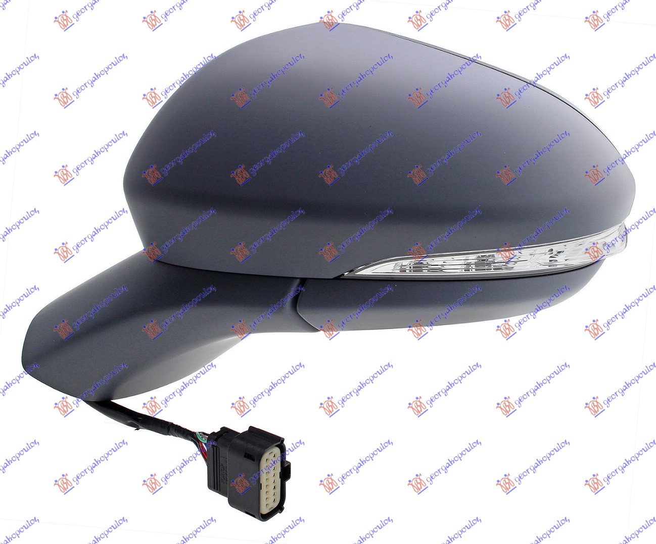 RETROVIZOR ELEKTRICNI SA GREJACEM PM (ELEKTRO-SKLOPIV) (MIGAVAC) (SVETLO) (MRTAV - LEVO