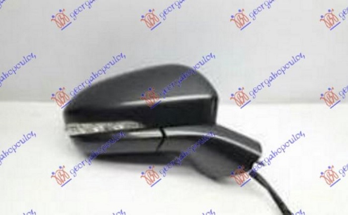 RETROVIZOR ELEKTRICNI SA GREJACEM PM (ELEKTRO-SKLOPIV) (MIGAVAC) (SVETLO) (CRNI  - DESNO