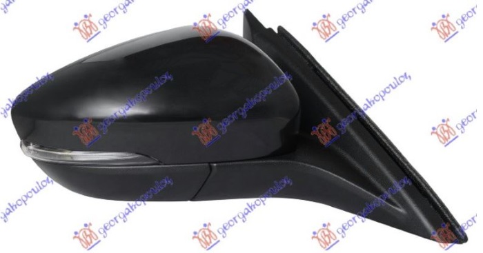 RETROVIZOR ELEKTRICNI SA GREJACEM PM (MIGAVAC) (SVETLO) (8 PIN) (KONVEKSNO STAKL - DESNO