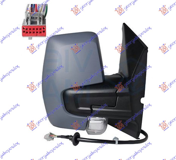 RETROVIZOR ELEKTRICNI SA GREJACEM PM (ELEKTRO-SKLOPIV) (MIGAVAC) (MRTAV UGAO) (K