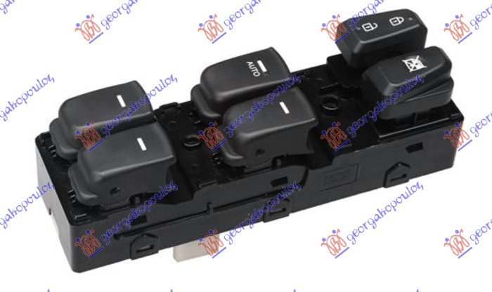 PREKIDAC U PREDNJIM VRATIMA CRNI (4 TASTERA) (16 PIN) - LEVO