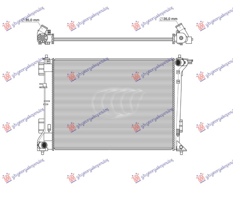 HLADNJAK MOTORA 1.6 GDi 2.0i BENZIN (MAN) (640x460) (CESKA) (VALEO)