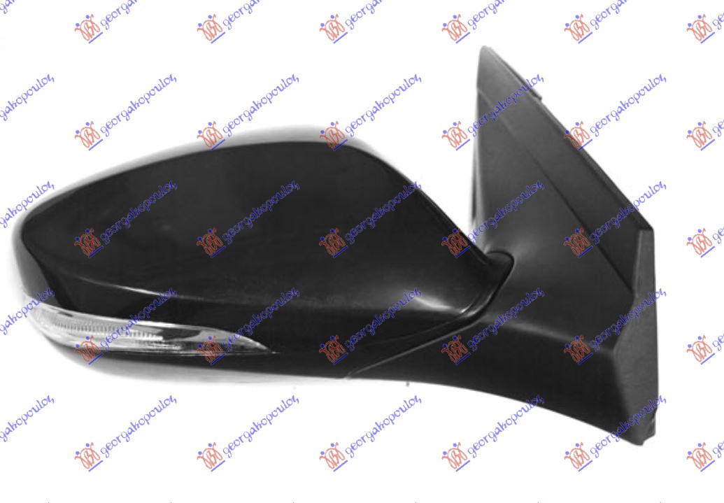 RETROVIZOR ELEKTRICNI SA GREJACEM PM (MIGAVAC) (6 PIN) (KONVEKSNO STAKLO) - DESNO