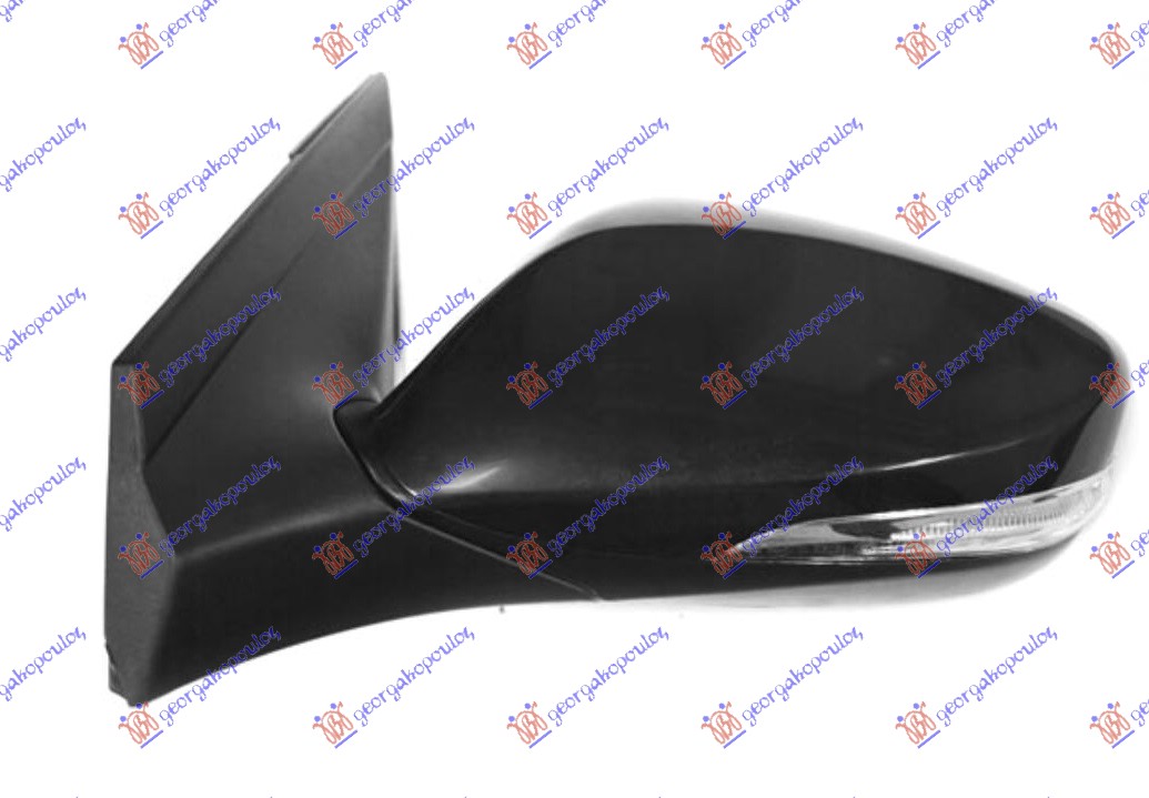 RETROVIZOR ELEKTRICNI SA GREJACEM PM (MIGAVAC) (6 PIN) (KONVEKSNO STAKLO) - LEVO