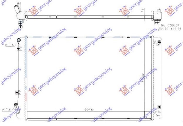 HLADNJAK MOTORA DODATNI 1.6 BENZIN/HIBRID (640X410X65) (KOYO)
