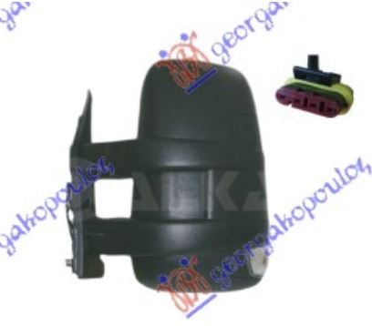 RETROVIZOR MEHANICKI KRATKI (MIGAVAC) (KONVEKSNO STAKLO) - LEVO