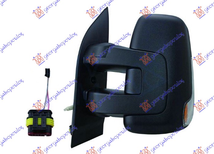 RETROVIZOR MEHANICKI KRATKI (MIGAVAC) (SENZOR) (A KVALITET) (KONVEKSNO STAKLO) - LEVO