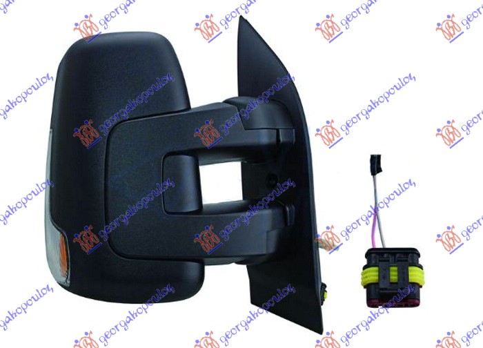 RETROVIZOR MEHANICKI KRATKI (MIGAVAC) (KONVEKSNO STAKLO) - DESNO