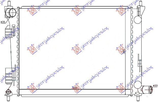 HLADNJAK MOTORA BENZIN (500x385x12) (NRF)