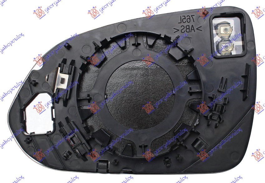 STAKLO RETROVIZORA SA GREJACEM (KONVEKSNO) - DESNO