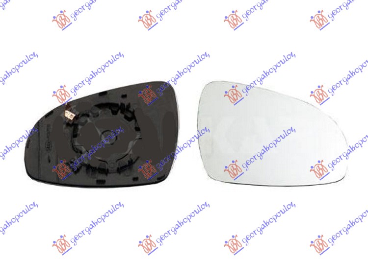 STAKLO RETROVIZORA SA GREJACEM - DESNO
