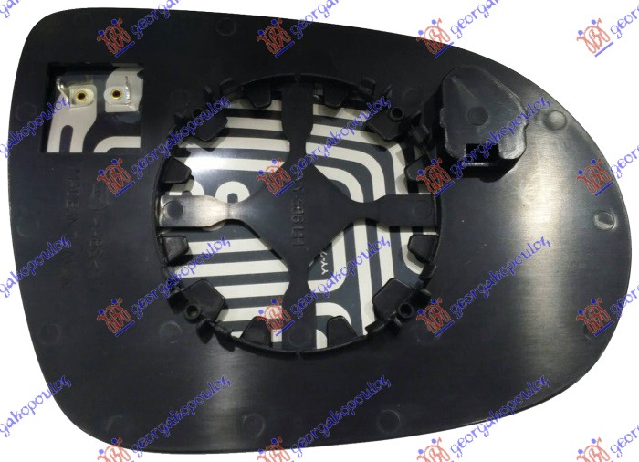 STAKLO RETROVIZORA SA GREJACEM (KONVEKSNO) - LEVO