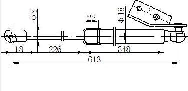 AMORTIZER GEPEK VRATA 5 VRATA (613L-375N) - LEVO
