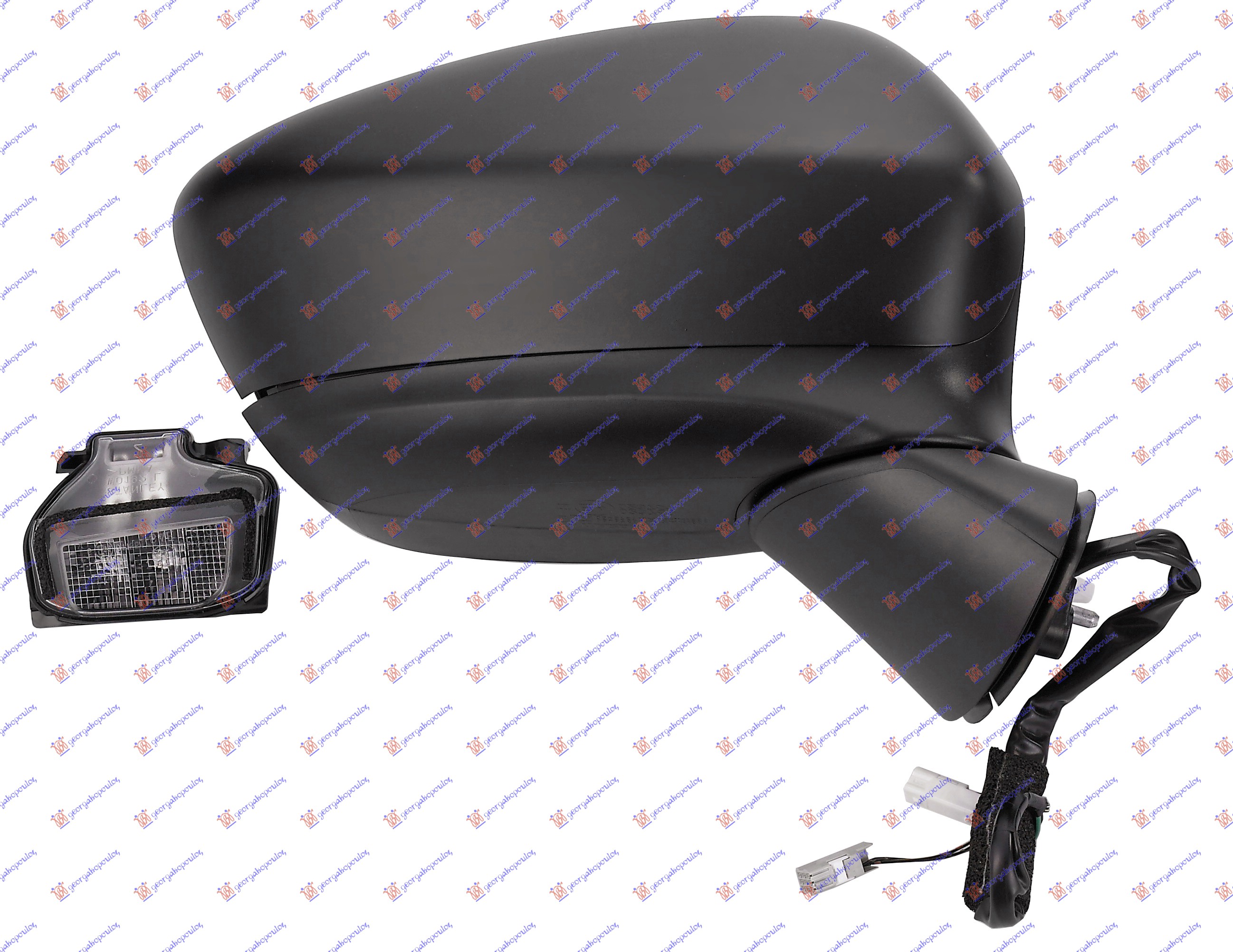 RETROVIZOR ELEKTRICNI SA GREJACEM PM (MIGAVAC) -15 (A KVALITET) (KONVEKSNO STAKL - DESNO