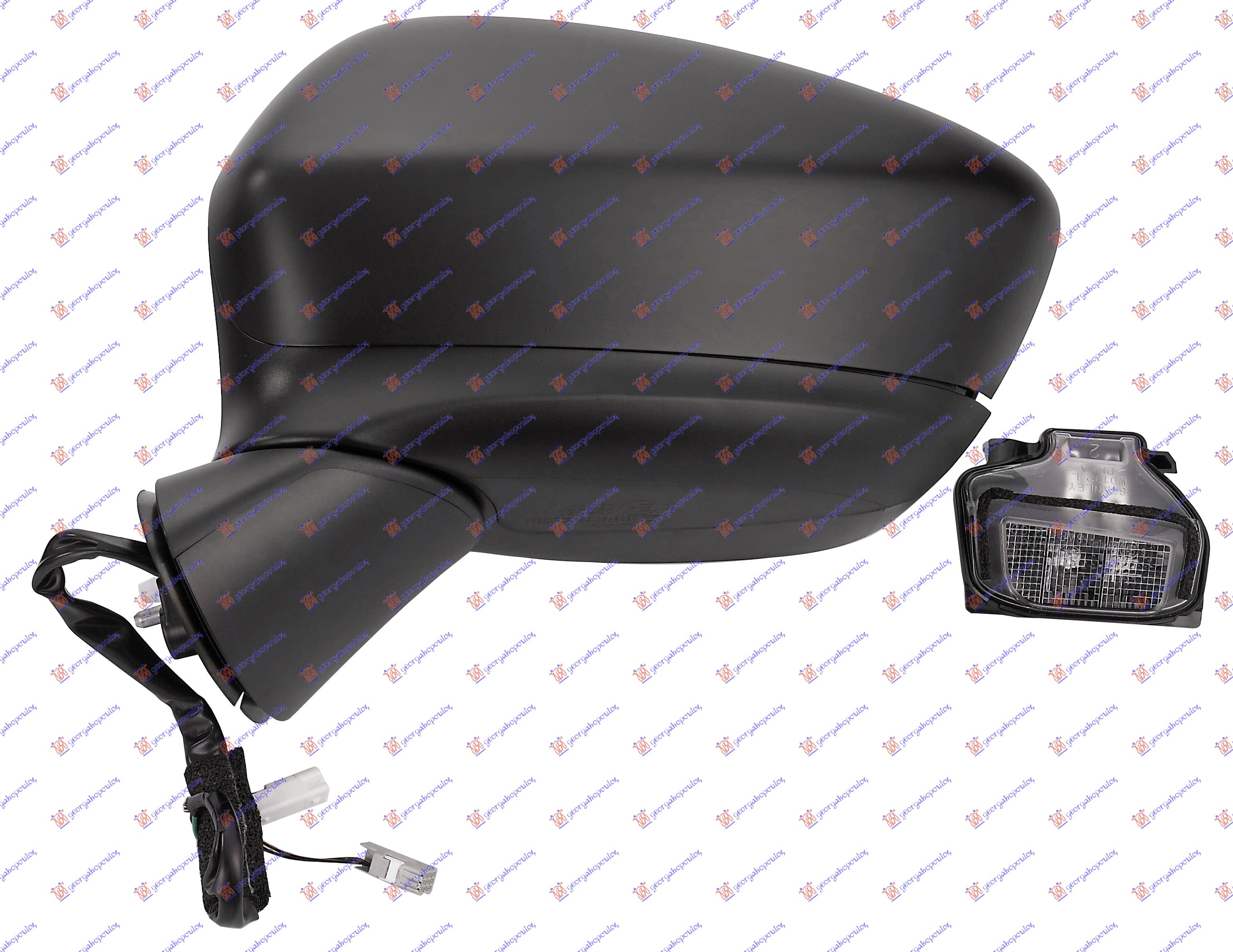 RETROVIZOR ELEKTRICNI SA GREJACEM PM (ELEKTRO-SKLOPIV) (MIGAVAC) -15 (A KVALITET - LEVO