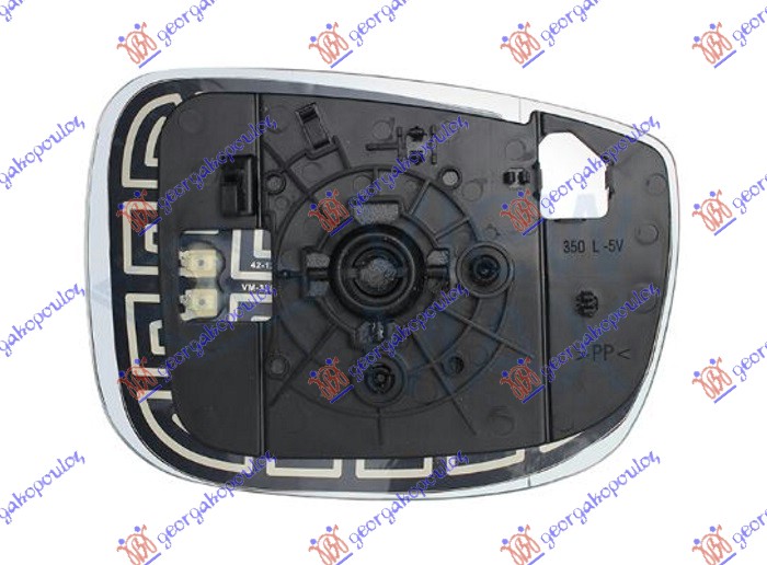 STAKLO RETROVIZORA SA GREJACEM (ASFERICNO) - LEVO