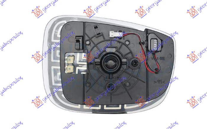 STAKLO RETROVIZORA SA GREJACEM (MRTAV UGAO) (KONVEKSNO) - LEVO