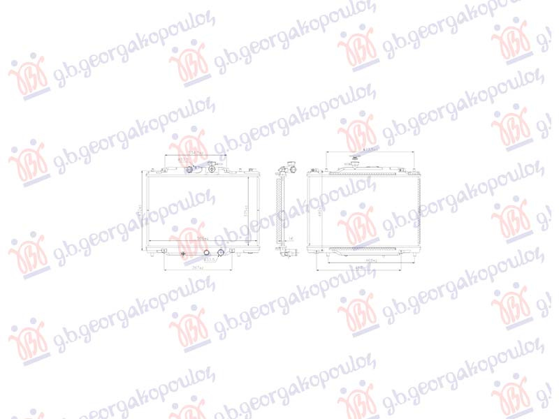 HLADNJAK MOTORA 1.5 BENZIN/HIBRID (SA CEVI) (375x586) (NISSENS)