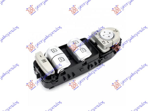 PREKIDAC U PREDNJIM VRATIMA (4 TASTERA) (CRNI NOSAC/SREBRNI TASTER) (3 PIN) - LEVO