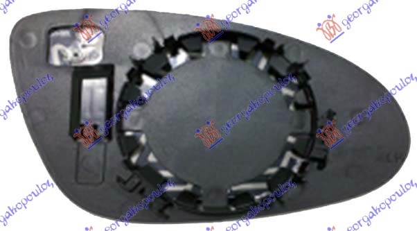 STAKLO RETROVIZORA SA GREJACEM -09 (ASFERICNO) - DESNO