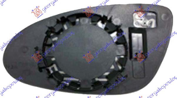 STAKLO RETROVIZORA SA GREJACEM -09 (ASFERICNO) - LEVO