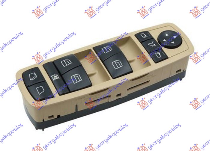 PREKIDAC U PREDNJIM VRATIMA KREM (4 TASTERA) (ELEK. OTVARANJE GEPEK STAKLA) (ELE - LEVO