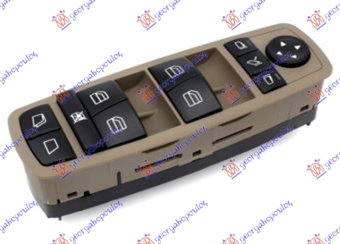 PREKIDAC U PREDNJIM VRATIMA BRAON (4 TASTERA) (ELEK. OTVARANJE GEPEK STAKLA) (EL