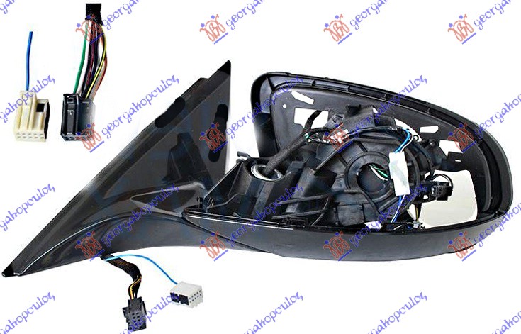 RETROVIZOR (SAMO KUCISTE) ELEKTRICNI SA GREJACEM (SVETLO) (8 PIN) (A KVALITET) - LEVO