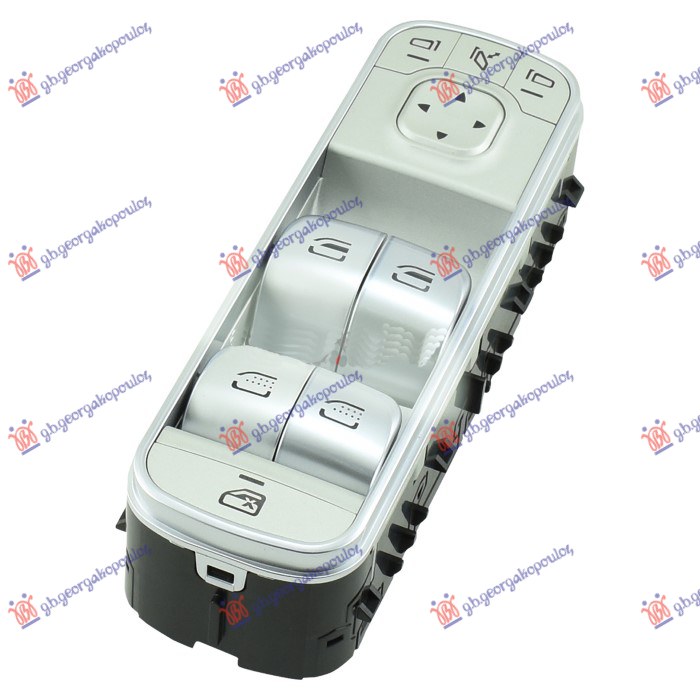 PREKIDAC U PREDNJIM VRATIMA (4 TASTERA) ZAVESICA (ELEKTRO-SKLOPIV RETROVIZOR) HR - LEVO