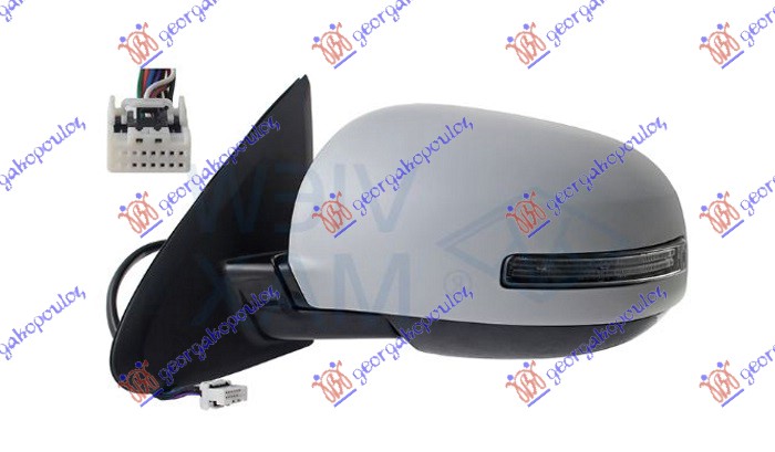 RETROVIZOR ELEKTRICNI SA GREJACEM PM (ELEKTRO-SKLOPIV) (MIGAVAC) (MRTAV UGAO) (1 - LEVO