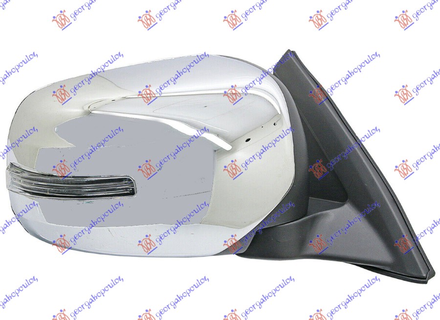 RETROVIZOR ELEKTRICNI HROM (MIGAVAC LED) - DESNO