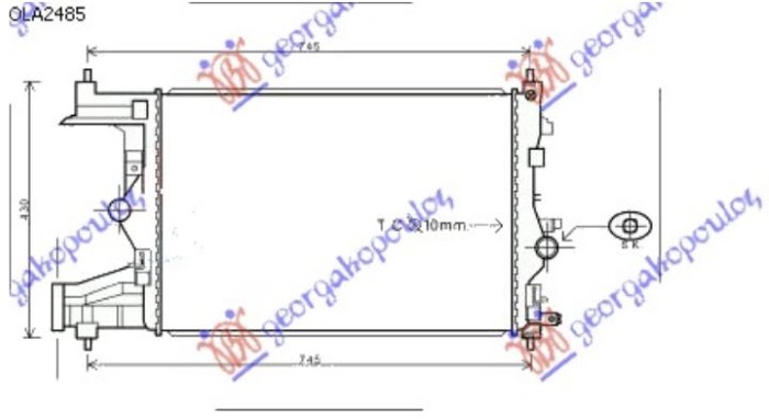 HLADNJAK MOTORA 1.4/1.6 TURBO BENZIN (MAN) (58x39.5) (KOYO)