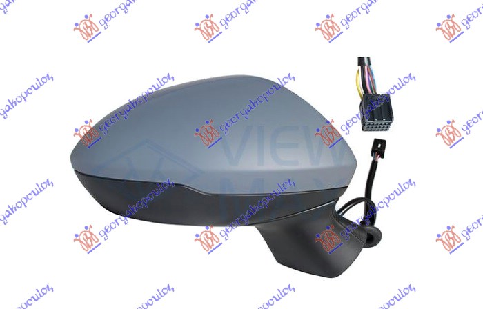 RETROVIZOR ELEKTRICNI SA GREJACEM PM (ELEKTRO-SKLOPIV) (MRTAV UGAO) (9 PIN) (A K - DESNO