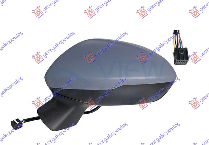 RETROVIZOR ELEKTRICNI SA GREJACEM PM (ELEKTRO-SKLOPIV) (MRTAV UGAO) (9 PIN) (A K - LEVO