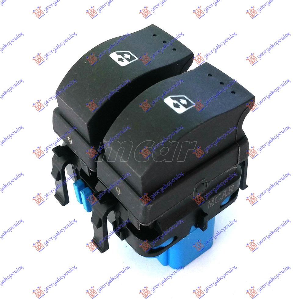 PREKIDAC U PREDNJIM VRATIMA (2 TASTERA) (PLAVI KONEKTOR) (10 PIN) - LEVO