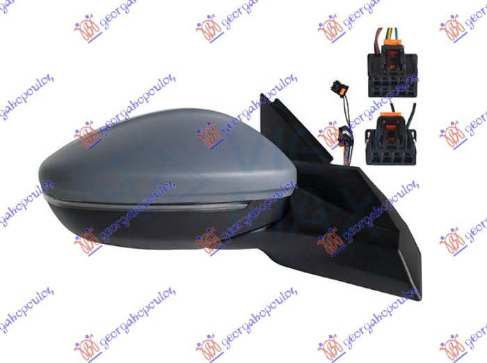RETROVIZOR ELEKTRICNI SA GREJACEM PM (MIGAVAC) (SENZOR) (8 PIN) (A KVALITET) (KO - DESNO