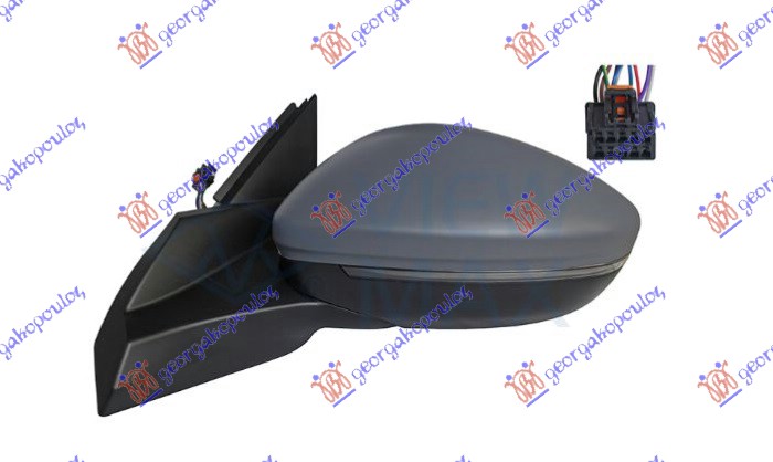 RETROVIZOR ELEKTRICNI SA GREJACEM PM (ELEKTRO-SKLOPIV) (MIGAVAC) (SVETLO) (10 PI - LEVO